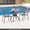 Costway 31.5" Cast Aluminum Table Patio Round Dining Table with 2" Umbrella Hole